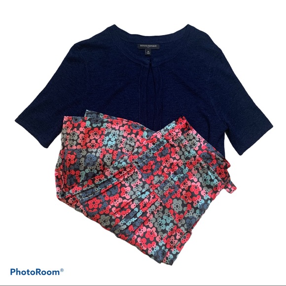 Marc Jacobs Pleated Silk Floral Print Skirt - Picture 8 of 9